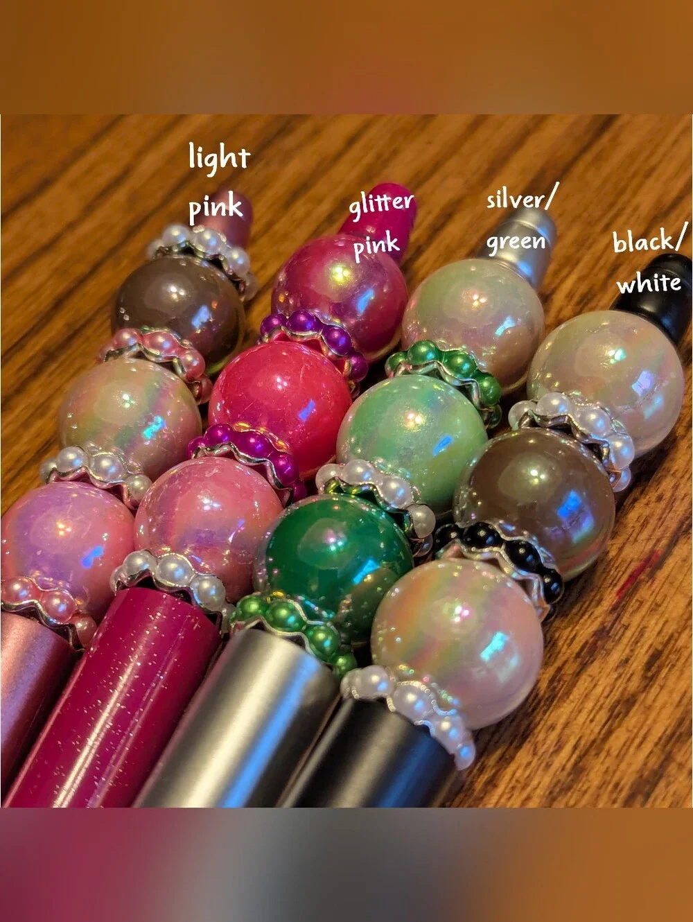 Ceramic beaded pens with ink refills